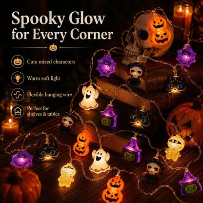 Halloween LED lanterns - Death God, Black Cat, Pumpkin Lantern String
