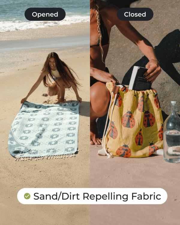 ⏰LAST DAY 49% OFF - 🏖️2-in-1 Convertible Towel & Backpack with Inner Zip Pocket & Sand-Repelling Fabric