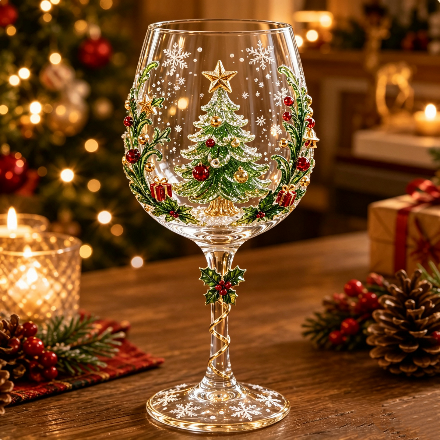 🔥🎁Christmas 3D Wine Glass Collection Gift Box Set
