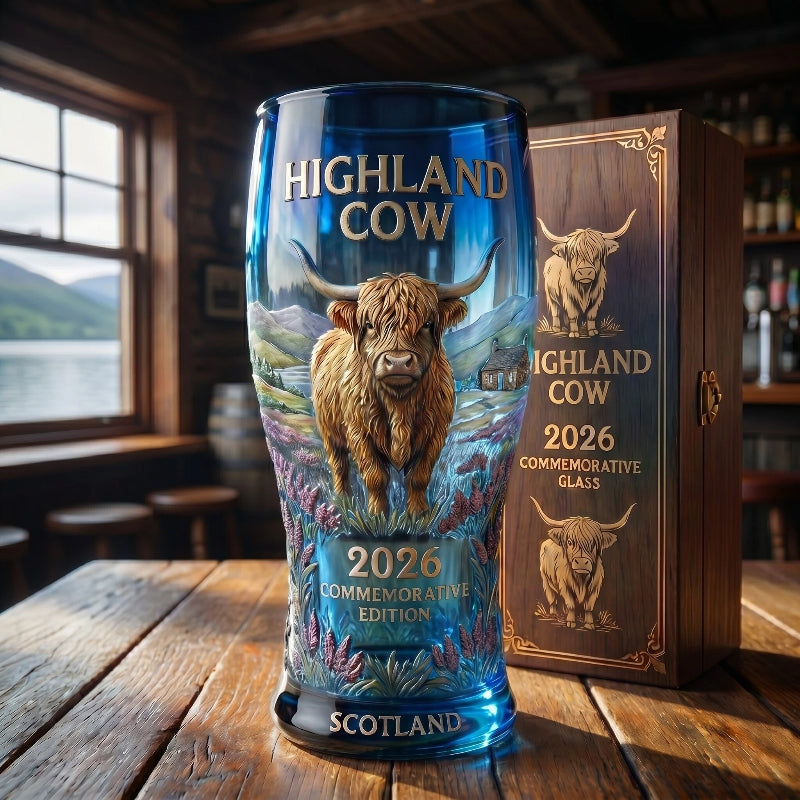 Last Day Promo: 49% OFF-Highland Cow 2026 Commemorative Glass