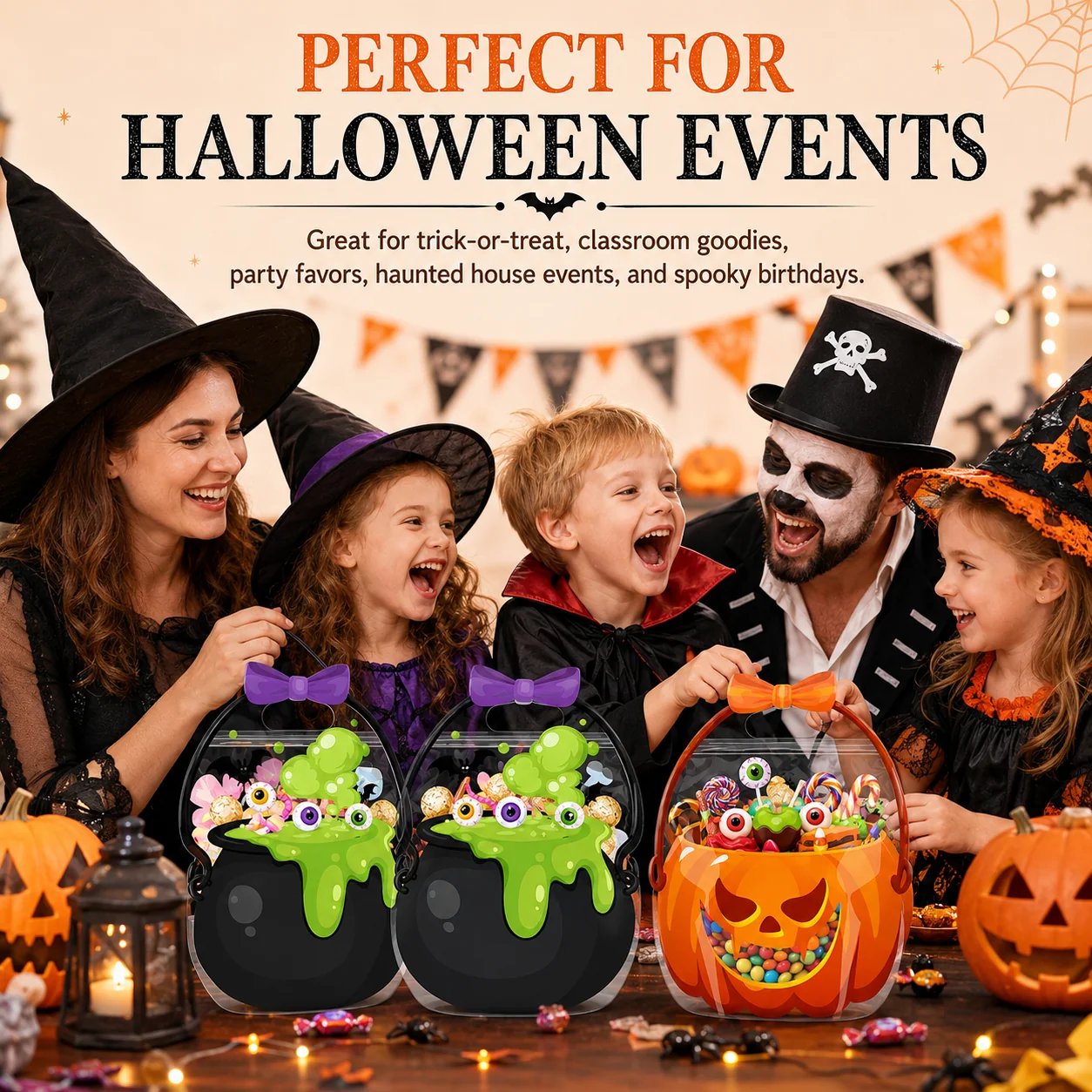 👻 EARLY HALLOWEEN DEAL 49% OFF 🎃 Fun Halloween Treat Bags for Parties & Trick-or-Treat