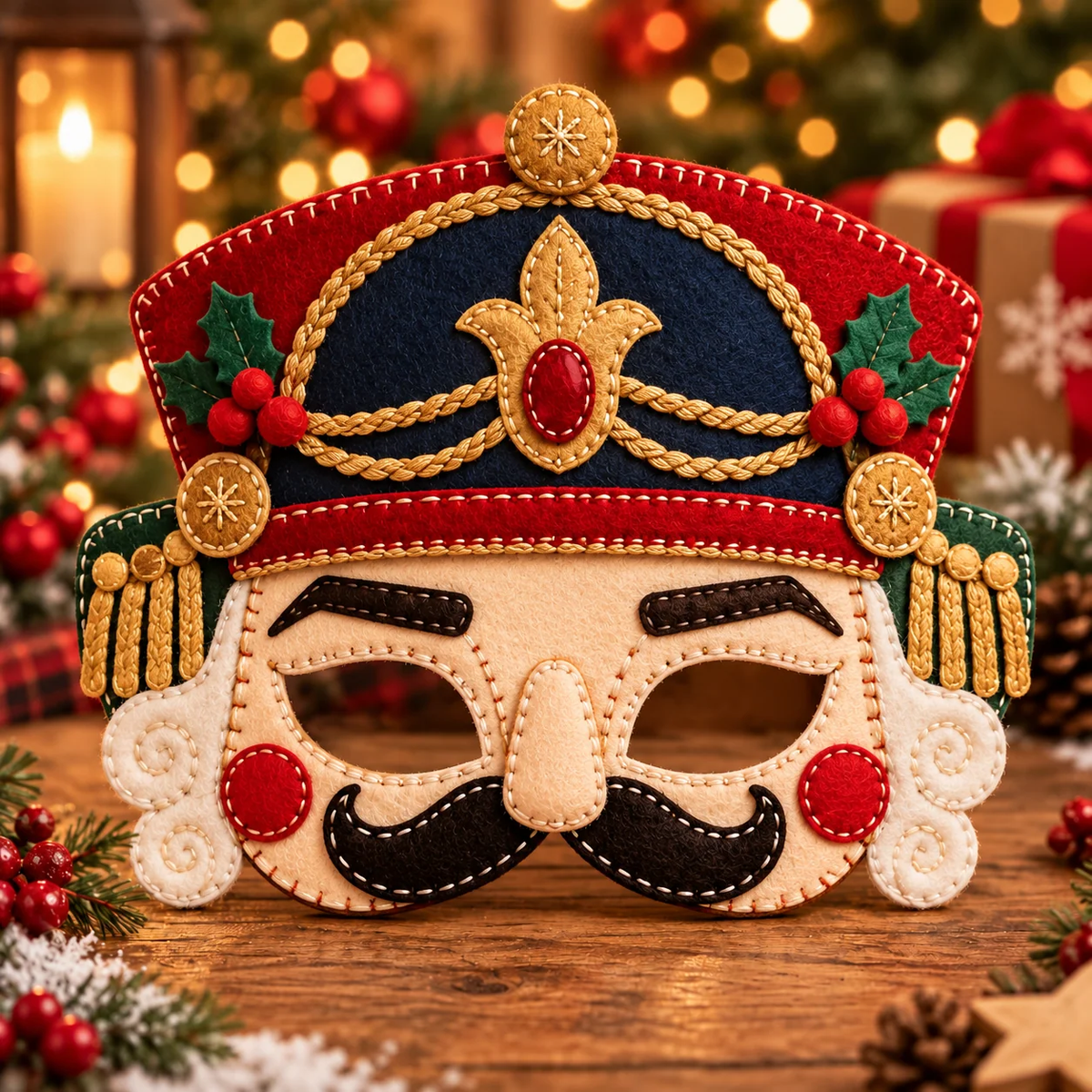 🎄 Handmade Christmas Felt Masks | Cute Holiday Party Costumes & Festive Dress-Up Accessories