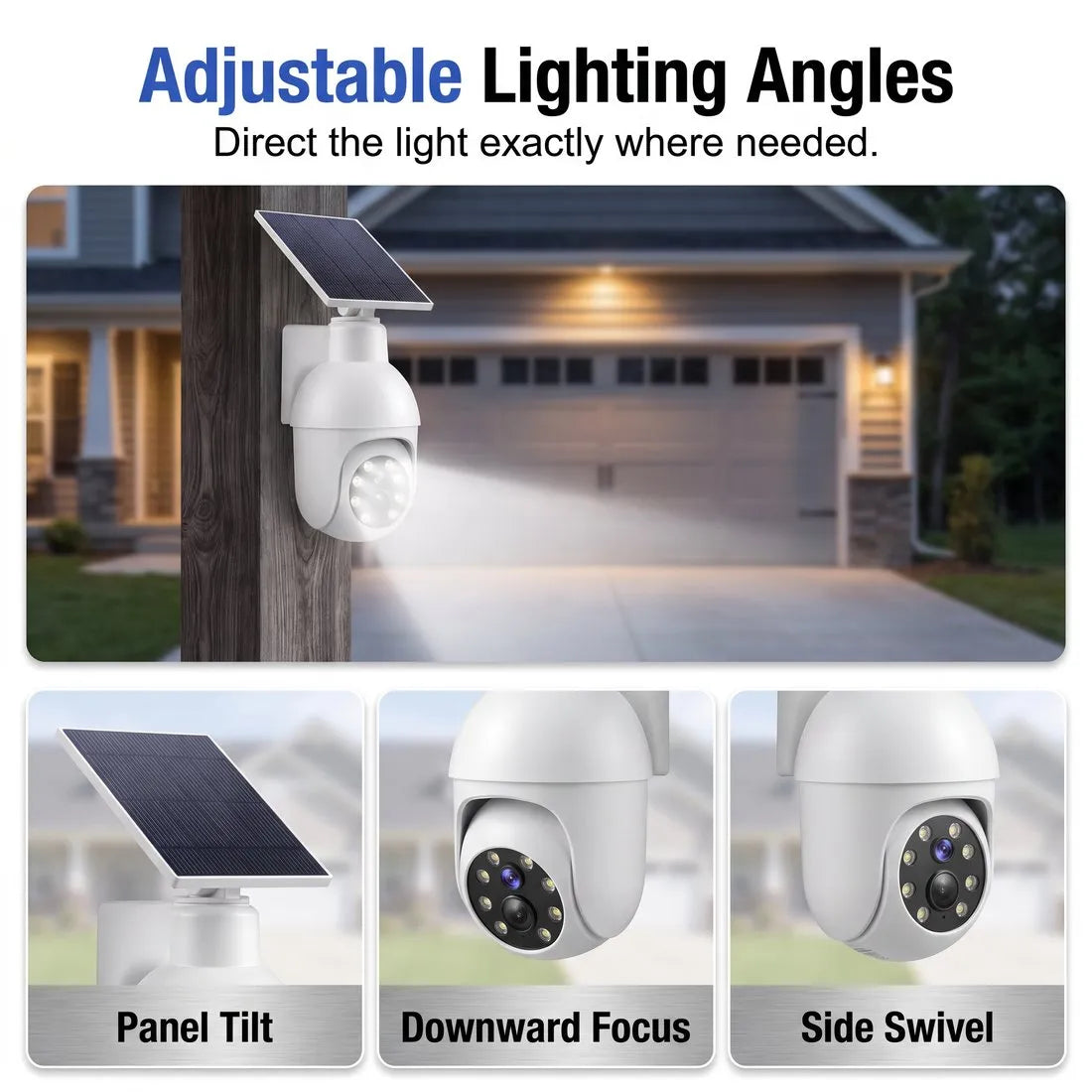 ⏰Solar-Powered Simulated Surveillance Camera Street Light