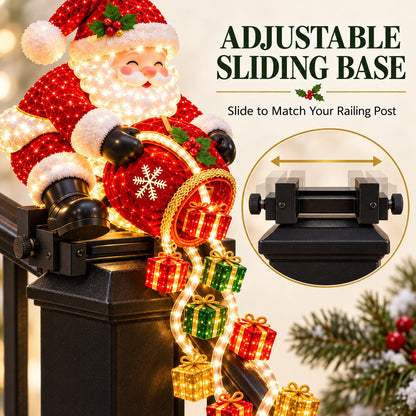 🔥🎅 Santa Magic Gift Cascade Railing Light