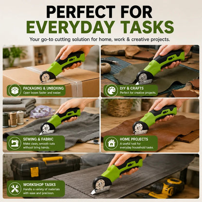 🎉 Cordless Electric Scissors 3.7V – Rechargeable Heavy Duty Cutter with Safety Lock