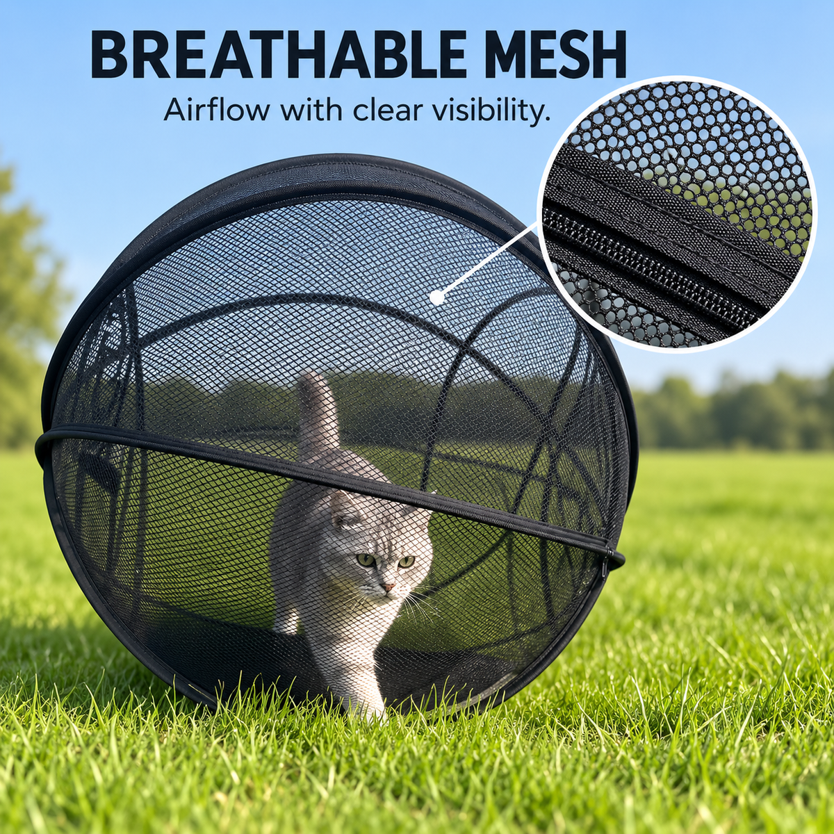 🌿Hot Sale 50% OFF-Outdoor Cat Lounge – Mesh Playpen for Fresh-Air Time