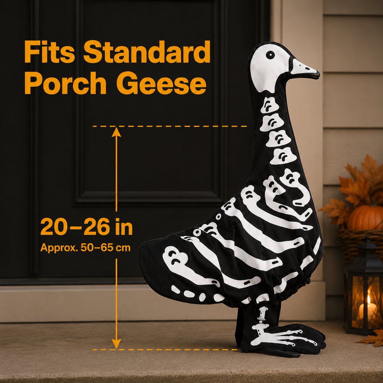 🎃Halloween Goose Skeleton Costume for Porch🪿👻
