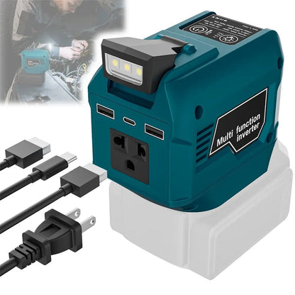 🔥250W Portable Power Inverter – Turn 18V–21V Tool Batteries Into 220V AC Power 🔋
