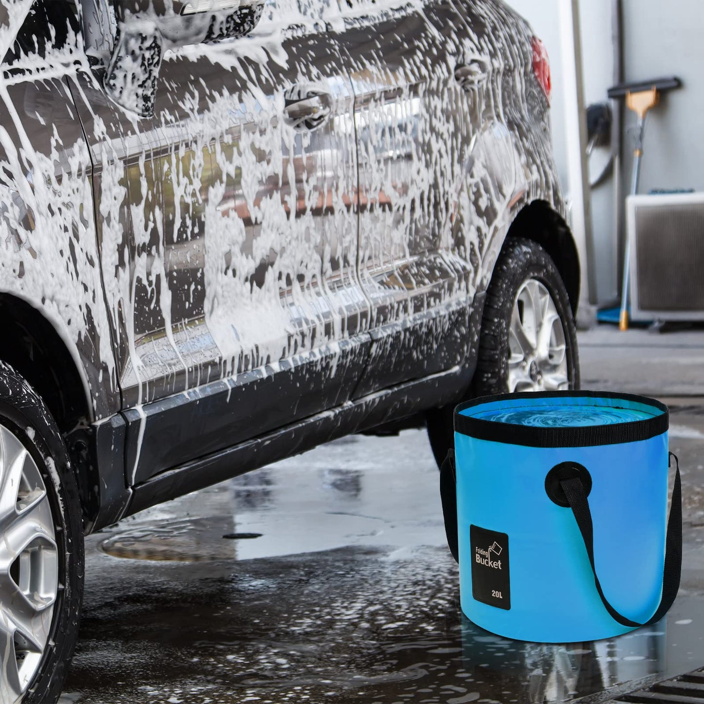 Portable Foldable Water Bucket - Perfect for Fishing, Camping, Traveling!!