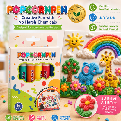 🔥Last Day 50% OFF 🖍️🎁🔮Magic Pen – Draw 3D with one stroke!🎄 DIY Bubble Popcorn Drawing Pens🔥🪄