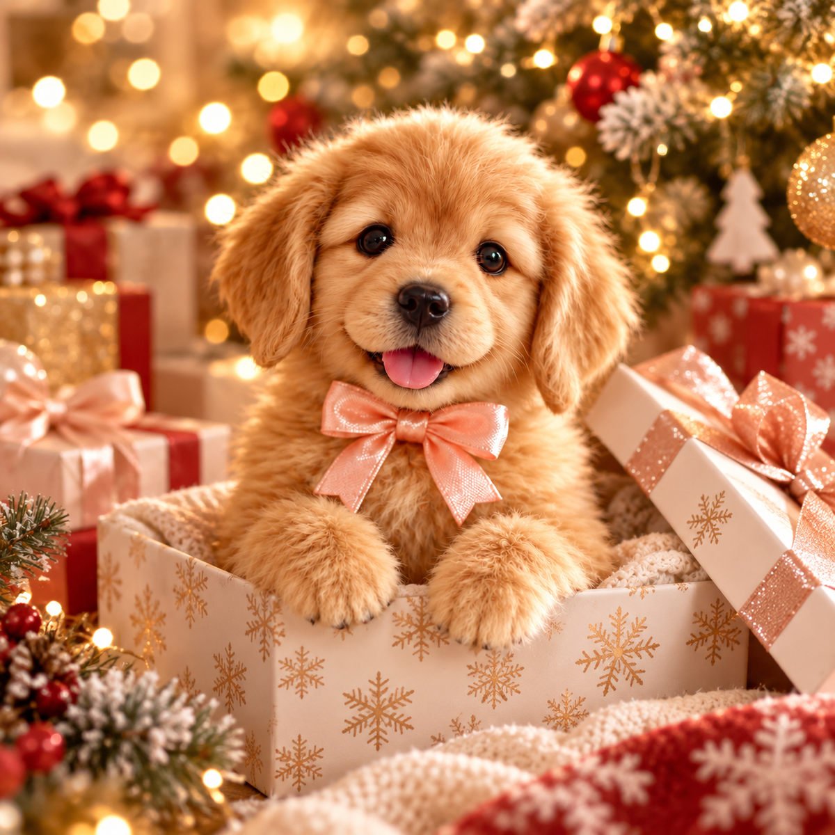 🎁🐶 HOT SALE 49% OFF – Lifelike Robotic Golden Retriever Puppy | The Cutest Christmas Gift ✨🎄
