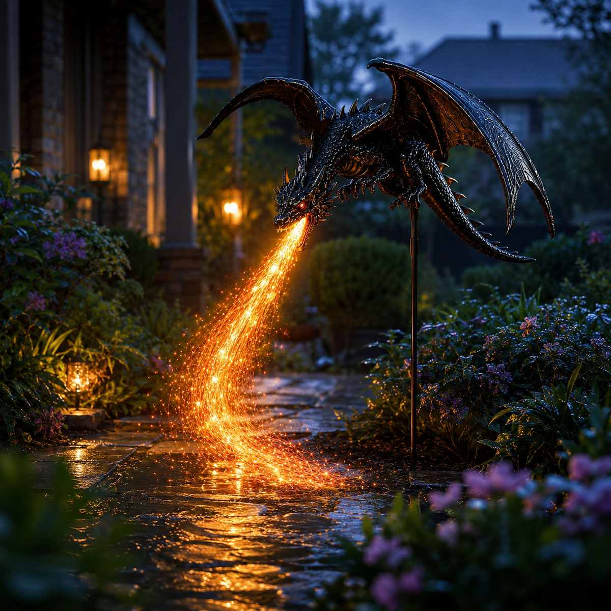 2027 Woverssy® Dragon’s Ember Solar Garden Decor