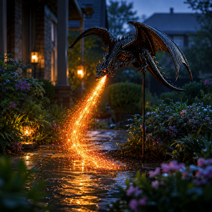 2027 Woverssy® Dragon’s Ember Solar Garden Decor