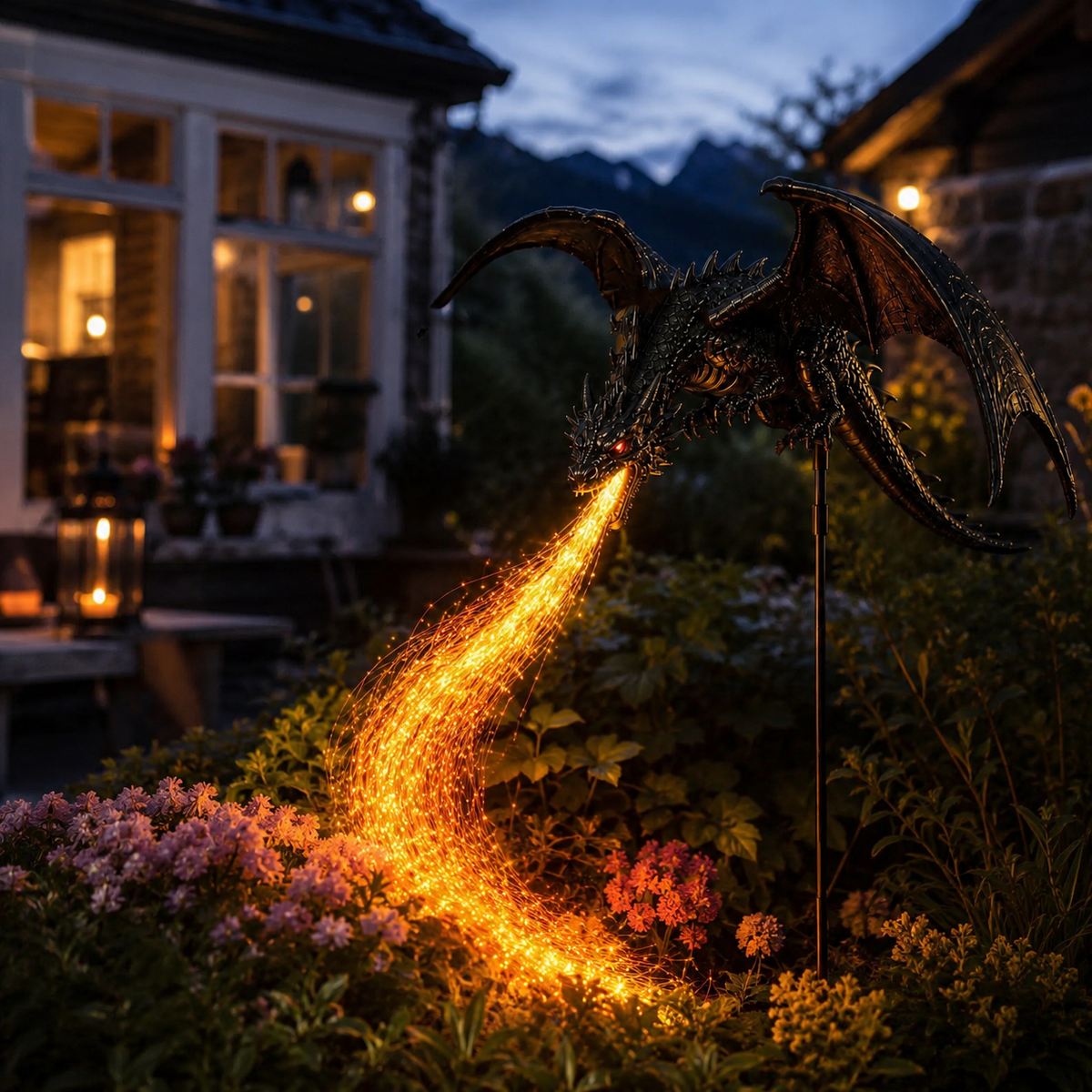 2027 Woverssy® Dragon’s Ember Solar Garden Decor