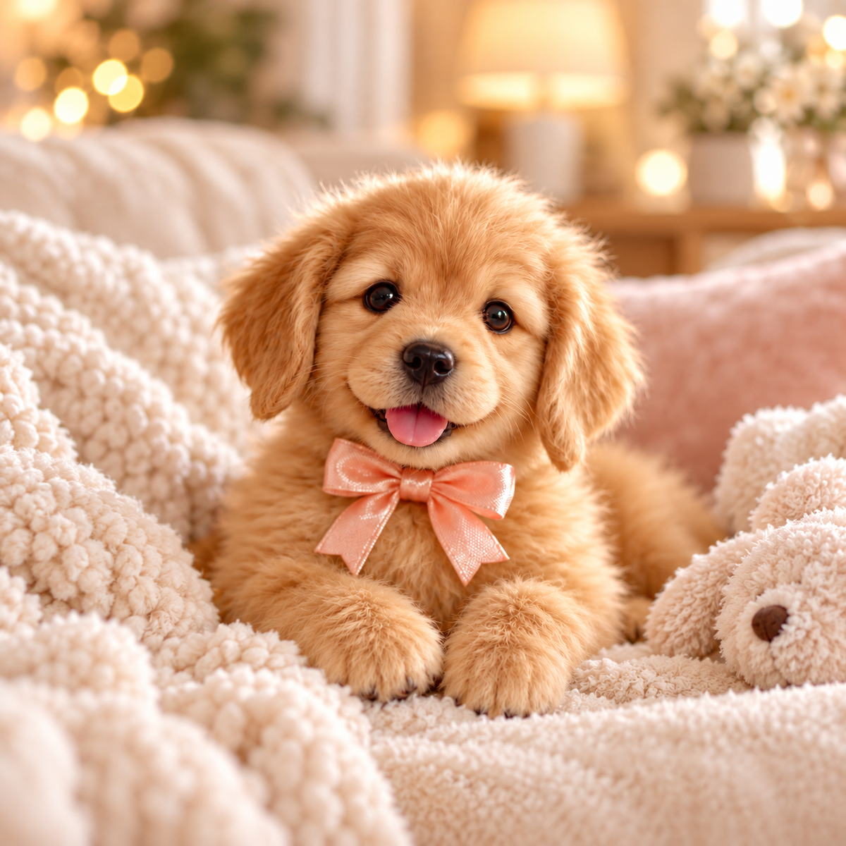 🎁🐶 HOT SALE 49% OFF – Lifelike Robotic Golden Retriever Puppy | The Cutest Christmas Gift ✨🎄