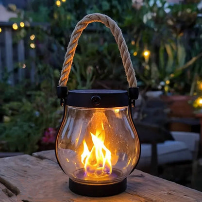 🔥Vintage Style Solar Flame Lantern