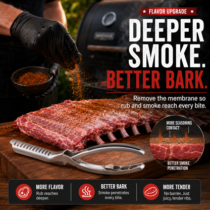 🍖 Professional BBQ Rib Skin Remover & Meat Peeling Tool