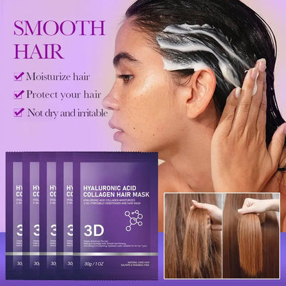 🔥Day Sale 50% OFF🔥3D Hyaluronic Acid & Collagen Hair Mask