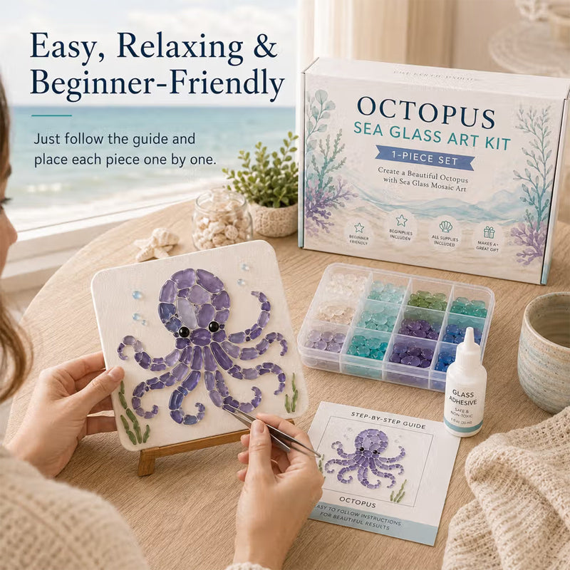 🌊✨ Ocean-Themed Art DIY Kit – Create Stunning Mosaic Masterpiece