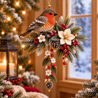🎄❤️ Cardinal & Poinsettia DIY Ornament Kit