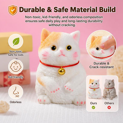 🎨🐾Soft and Cuddly Cat – Stress-Relief Squeezable Toy