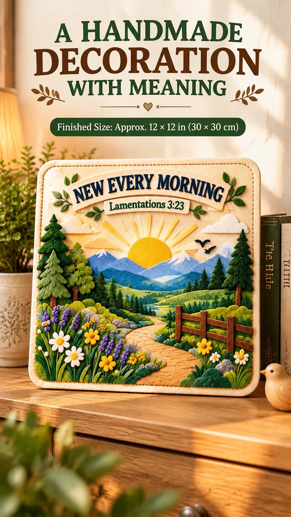 ✝️✨ Bible Verse Magic Felt Sticker Art DIY Kit – Beginner-Friendly Christian Craft 🙏🌿