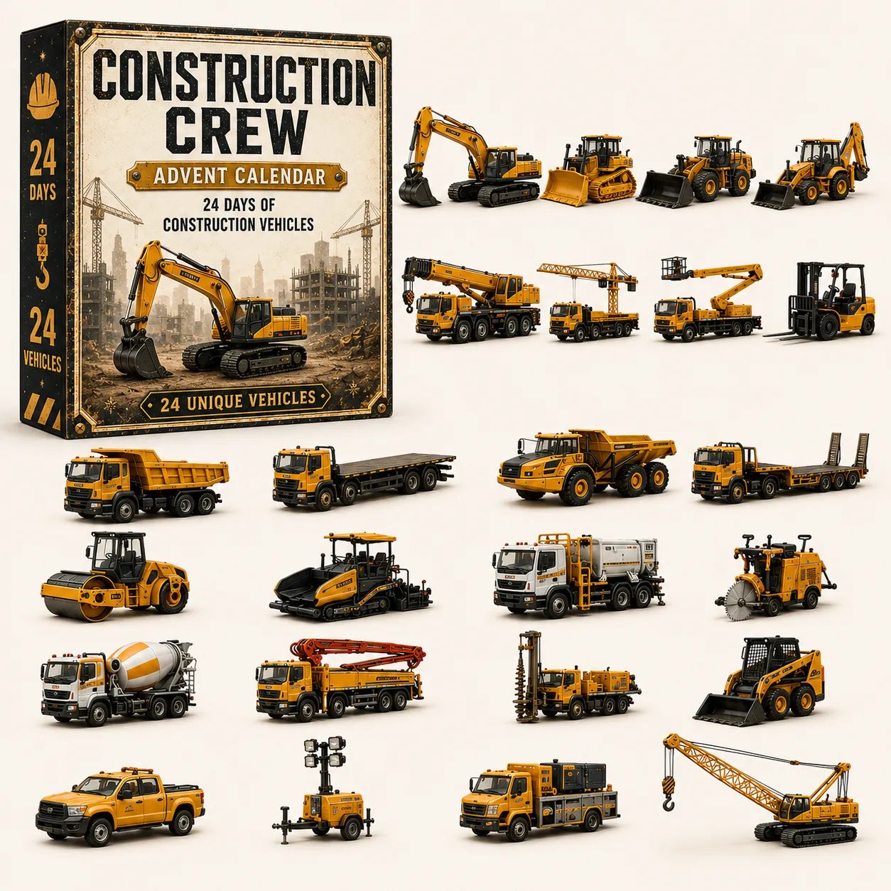 🚒Build the Fleet Collection 24-Day Vehicle Advent Calendar Series | ✨A New Adventure Every Morning