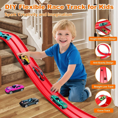 🎁Last Day Promotion 🔥🏎️DIY Children's Alloy Car Suction Cup Race Track