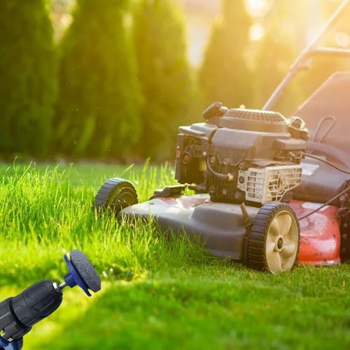 Drill-Powered Mower Blade Sharpener