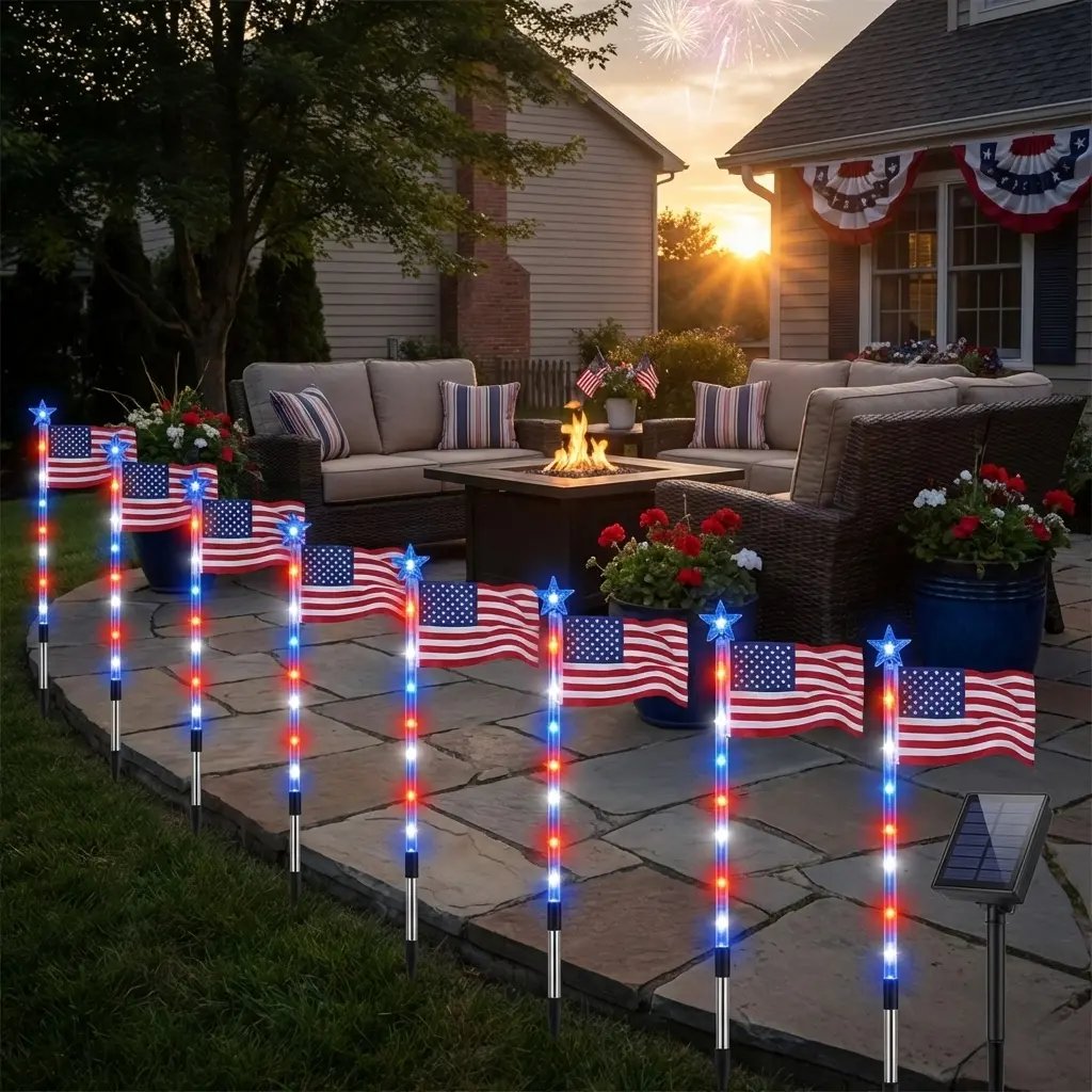 🏆🏆Flash Sale-49% OFF⚡ 50K+ SOLD! 3 x 6 Ft LED Patriotic Bunting Banner for America’s 250th