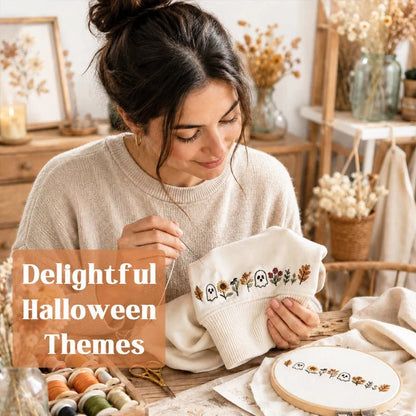 🔥Last Day: 50 % OFF -✨  Halloween Embroidery Pattern Set