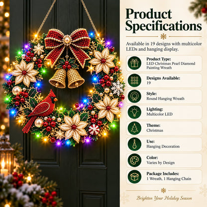 🎄💎 Sparkle & Glow Christmas Craft Art – LED Beaded Holiday Display Kit