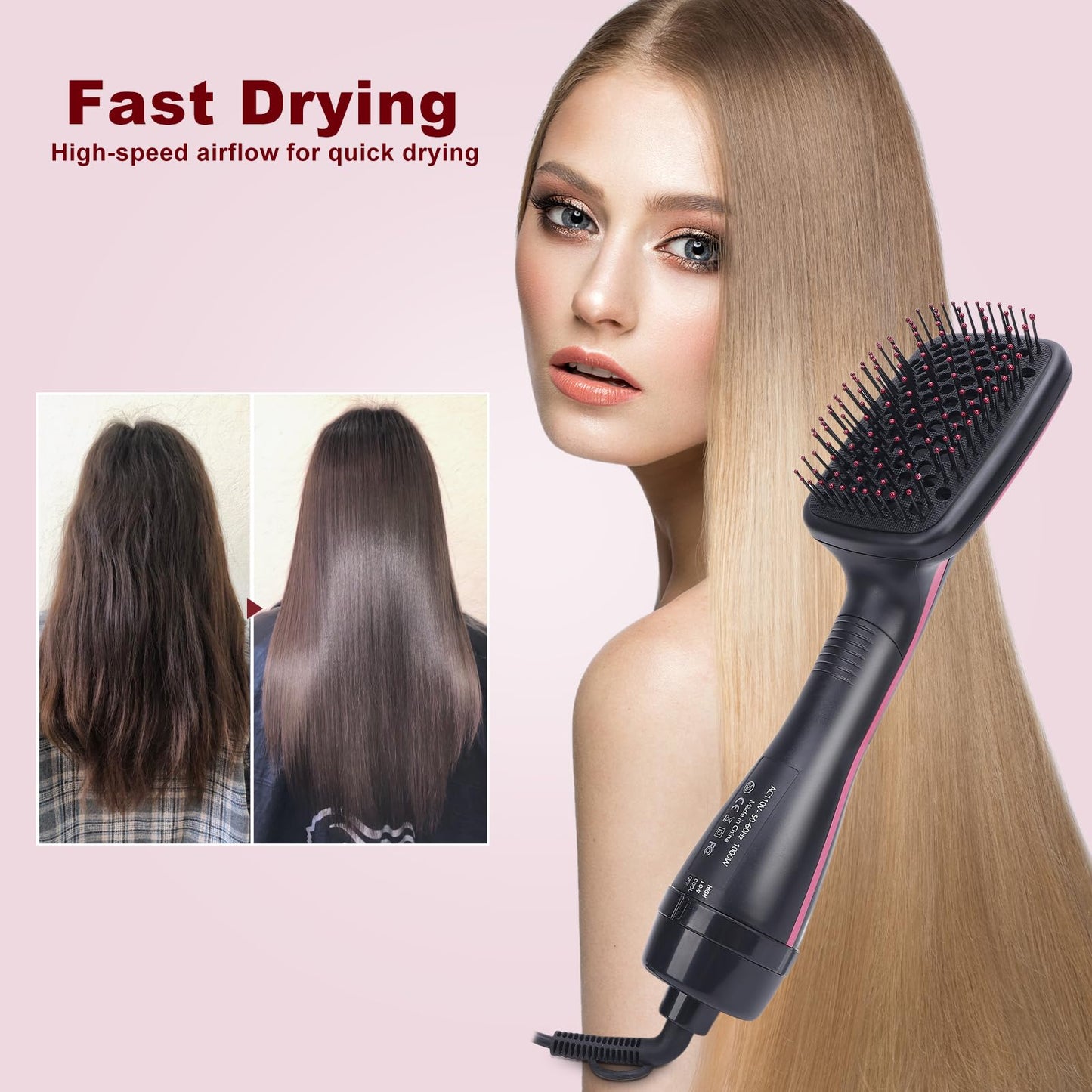 3 in 1 Comfort Comb Design Multifunctional Hair Dryer, Fast Drying Hair Styling Tool, Hairdressing Comb Hot Air Brush, Makeup Products, Hair Straightener Comb