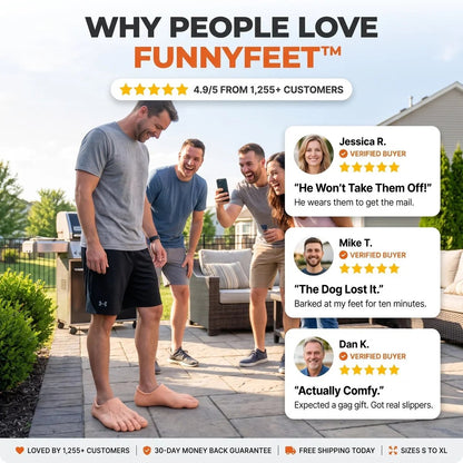 🔥 Last Day 49% OFF – Barefoot Prank Slippers