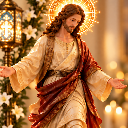 ✨Walk by Faith™ Illuminated Jesus Walking on Water Sculpture