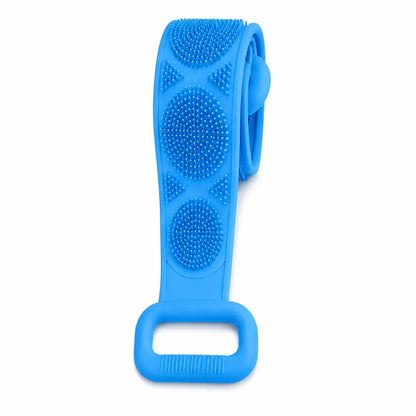 🚿🛁 Silicone Shower Back Scrubber Belt – Double-Sided Exfoliating Shower Body Brush with Mesh Sponge for Deep Cleaning