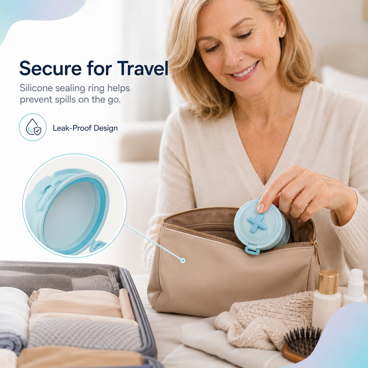 💧Last Day 50% OFF - Portable Retainer and Denture Cleaning Case with Magnetic Lifting Tray🦷✨