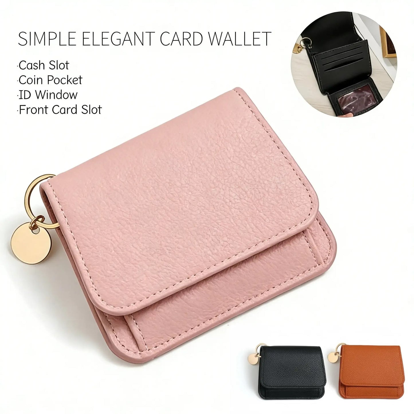 💖Hot 49% OFF🌹RFID Short Wallets for Women – Fashionable Card Holder with Key Ring & Coin Purse