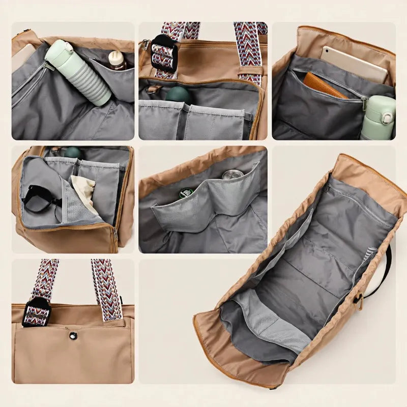 Everyday Convertible Backpack Tote Bag, 15 Pockets | Water-Resistant, Lightweight