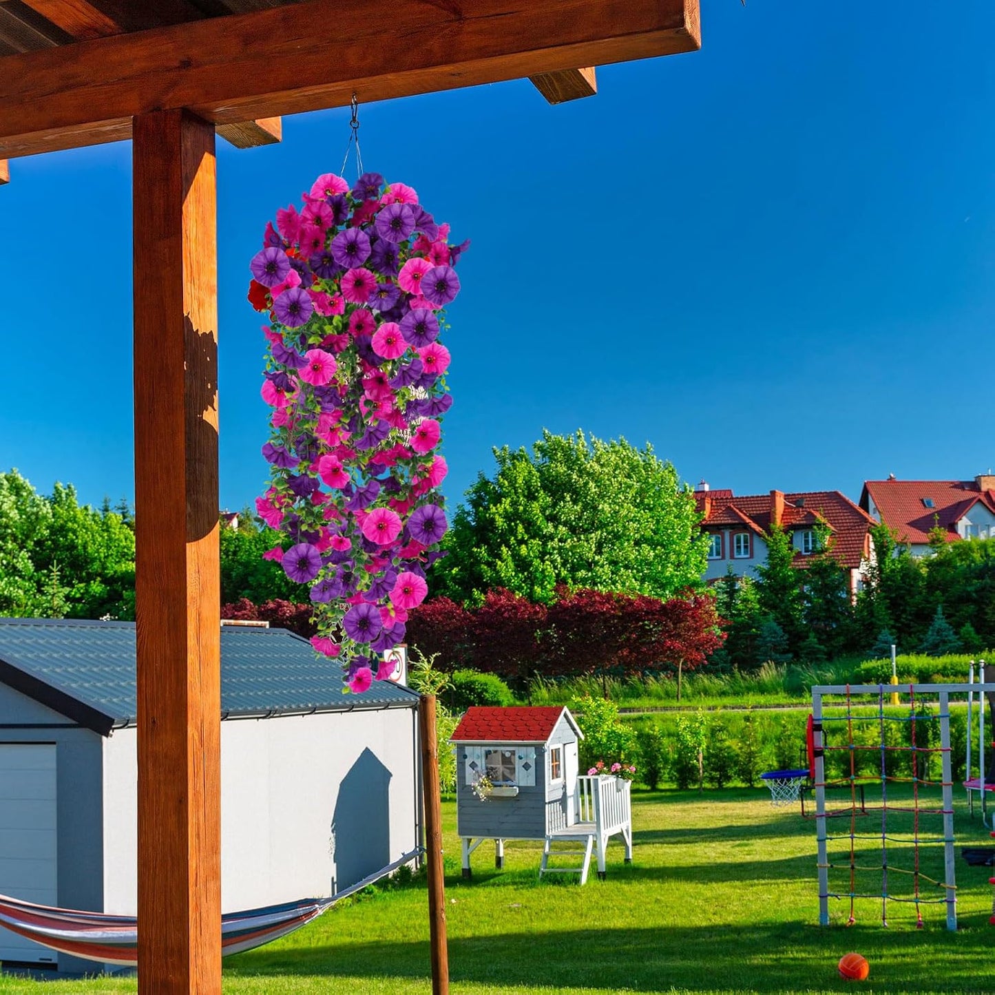 🌺 UV Resistant Hanging Artificial Morning Glory Vine 💖