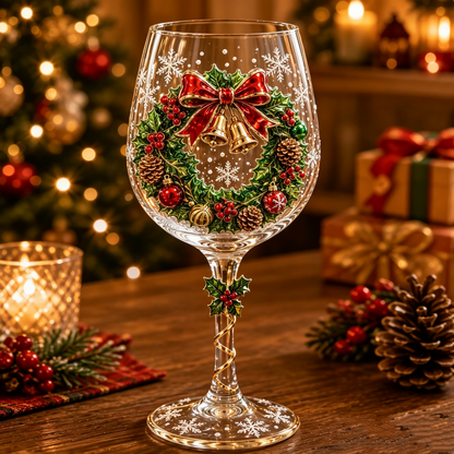 🔥🎁Christmas 3D Wine Glass Collection Gift Box Set