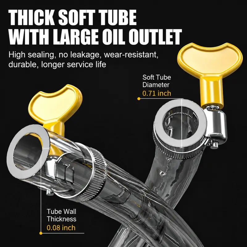 🔥LAST DAY 50% OFF - ⛽Manual Siphon Pump Kit with 1M Hose, Rubber Pump Bulb & 2 Hose Clamps, Liquid Transfer Pump for Fuel Water Oil, Car Boat Motorcycle