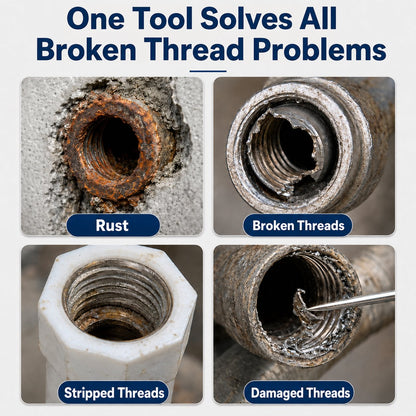 🔥LAST DAY 49% OFF - 🛠️ Broken Pipe Thread Extractor | Fast Drill-Powered Broken Fitting Removal Tool