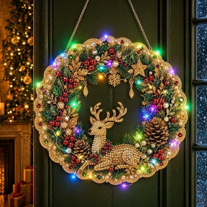 🎄💎 Sparkle & Glow Christmas Craft Art – LED Beaded Holiday Display Kit