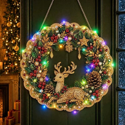 🎄💎 Sparkle & Glow Christmas Craft Art – LED Beaded Holiday Display Kit