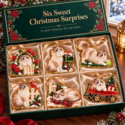 🔥Ragdoll Cat Christmas Ornaments – Cozy Holiday Garden Collection