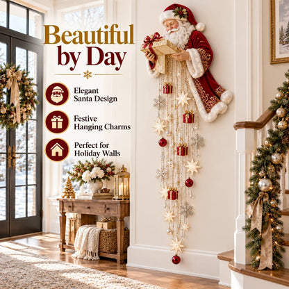🎅 Santa’s Magical Gift Starfall Cascade™ | Lighted Christmas Wall Decor