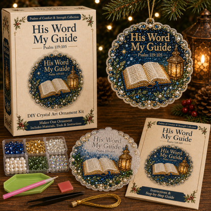 ✝️ Psalms of Comfort & Strength Pearl Diamond Art Hanging Ornament Kit