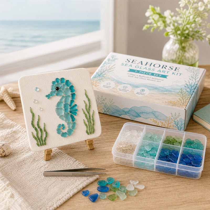 🌊✨ Ocean-Themed Art DIY Kit – Create Stunning Mosaic Masterpiece