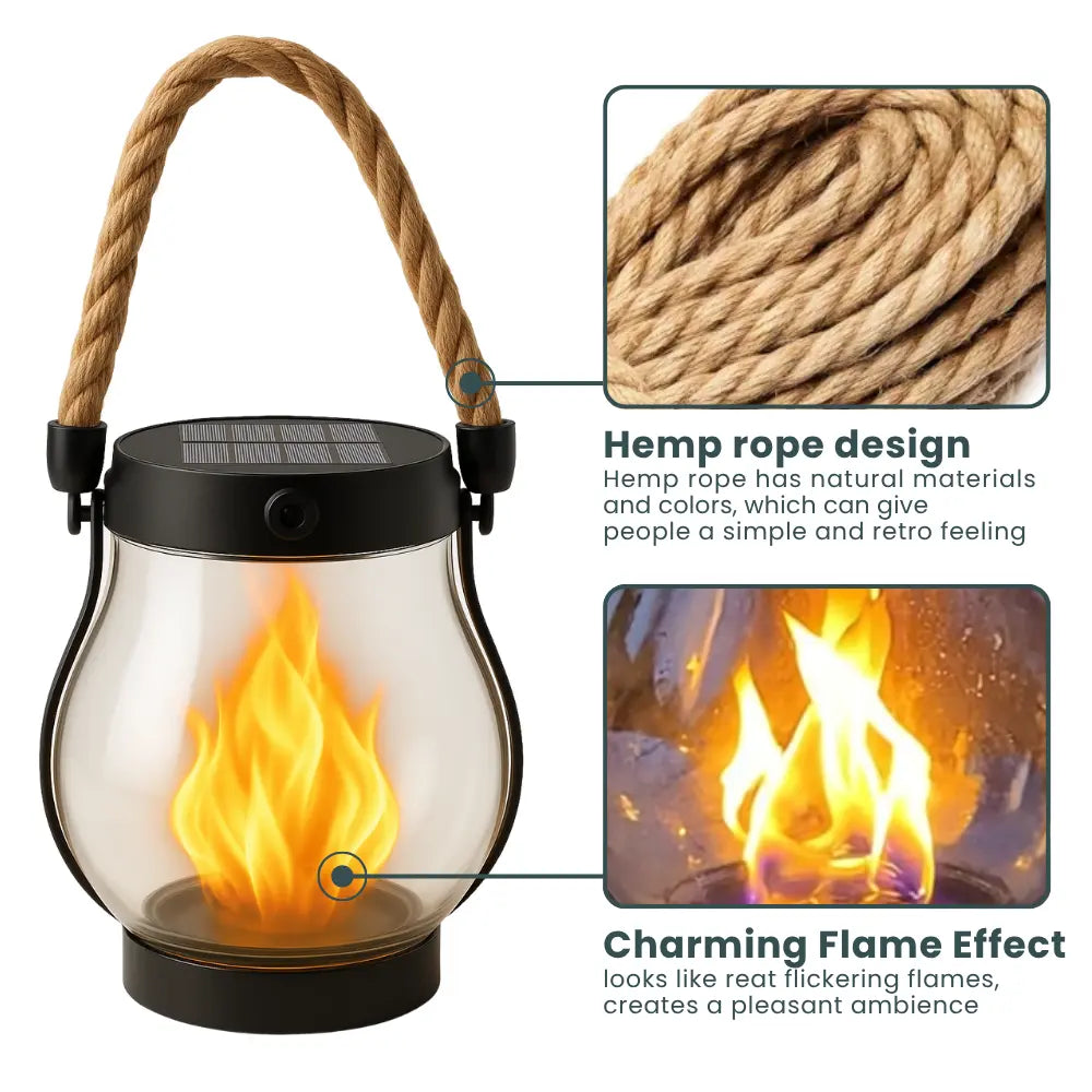 🔥Vintage Style Solar Flame Lantern